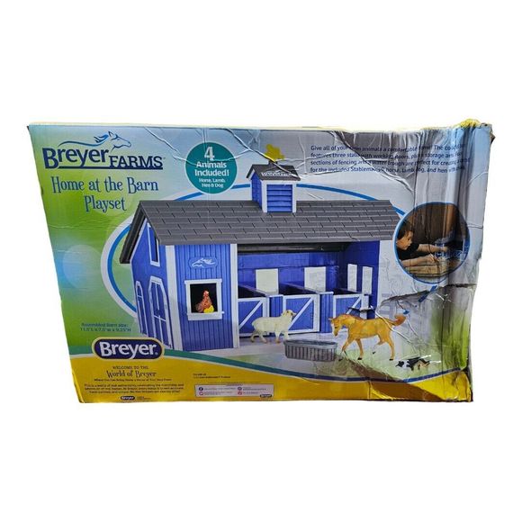 Breyer Horses Breyer Farms Home at The Barn Playset 10 Piece Set NEW IN BOX - Picture 3 of 8